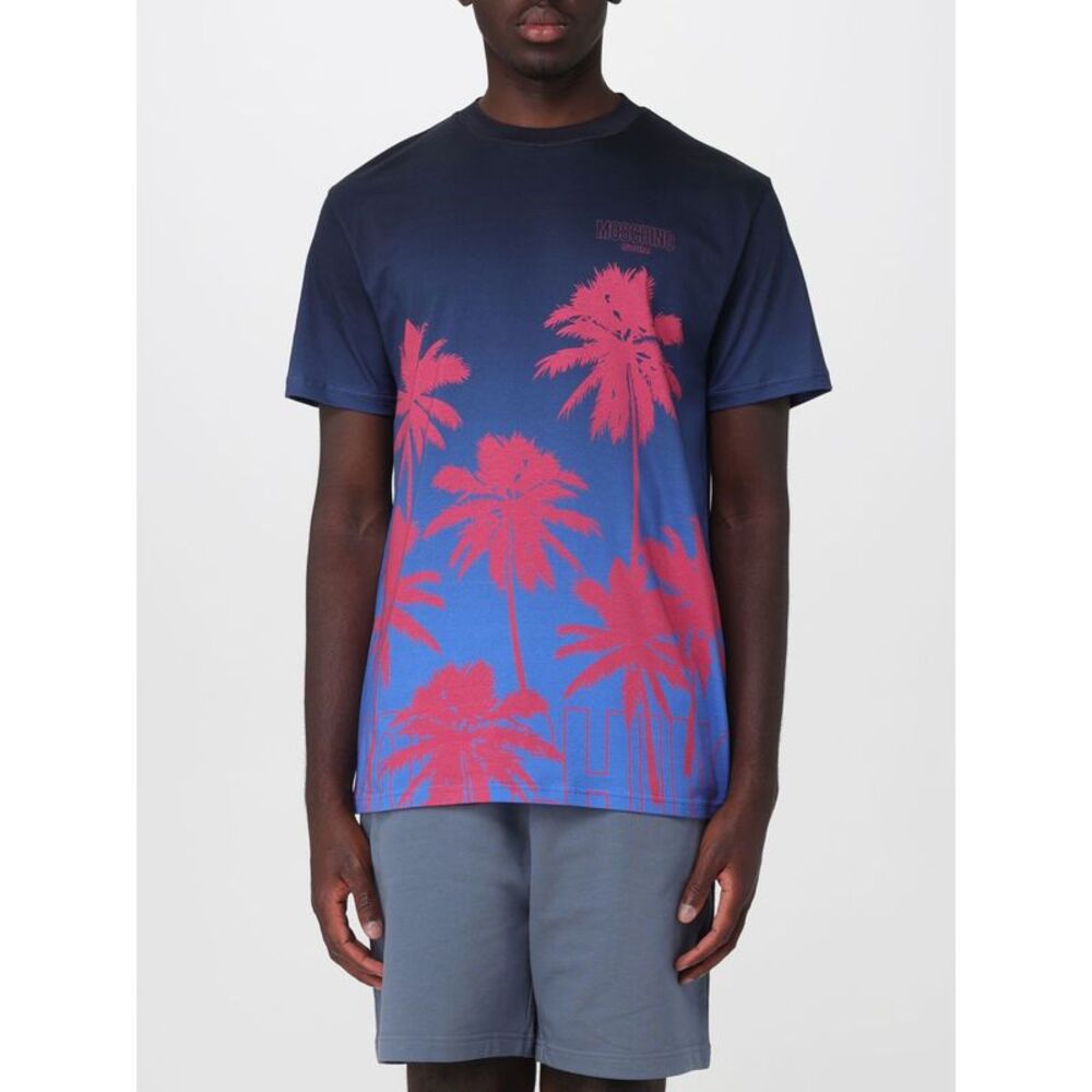 Moschino T-Shirt Men Gnawed Blue